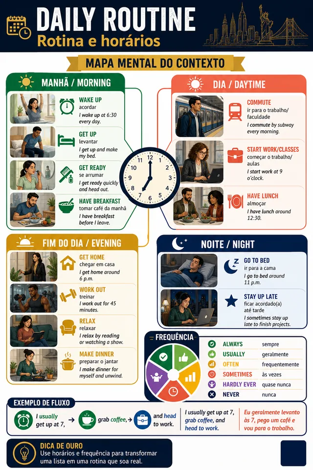 Daily Routine: mapa mental do contexto